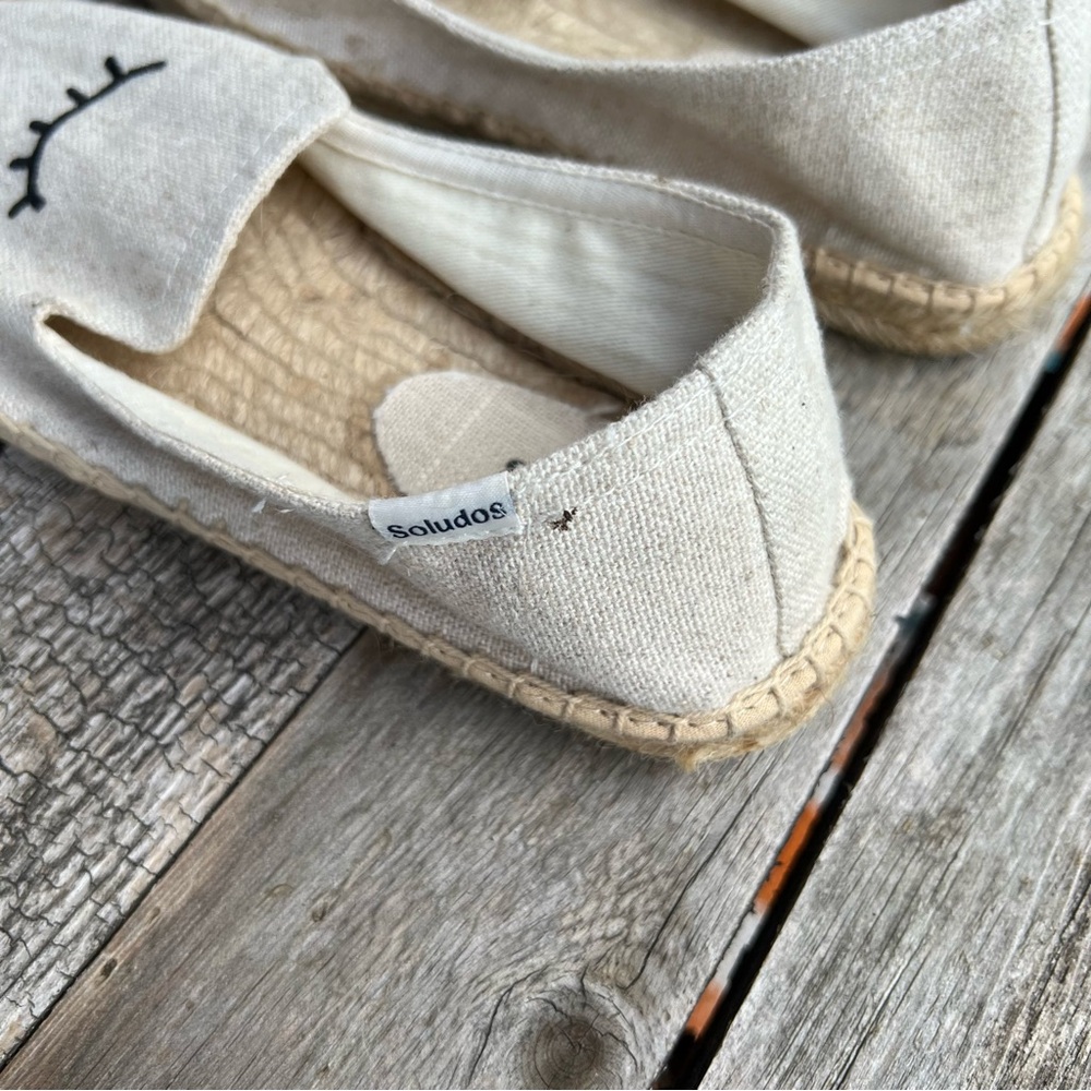 SOLUDOS Cream Winky Eye Espadrilles EU 37 - Picture 6 of 7
